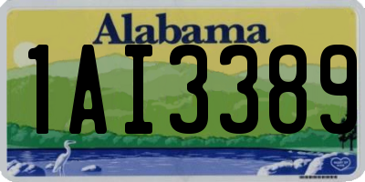 AL license plate 1AI3389