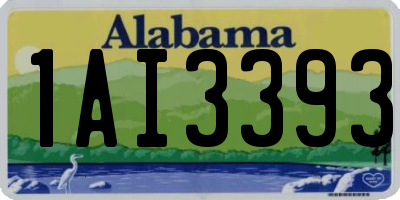 AL license plate 1AI3393