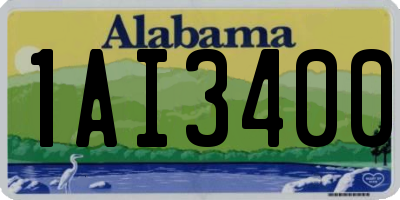 AL license plate 1AI3400