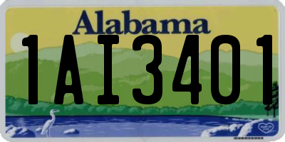 AL license plate 1AI3401