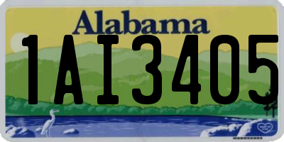 AL license plate 1AI3405