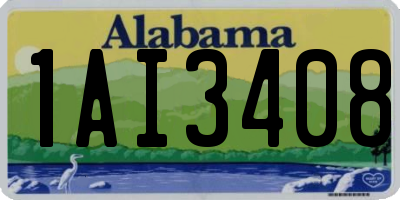 AL license plate 1AI3408