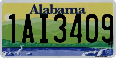 AL license plate 1AI3409