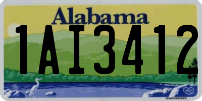 AL license plate 1AI3412