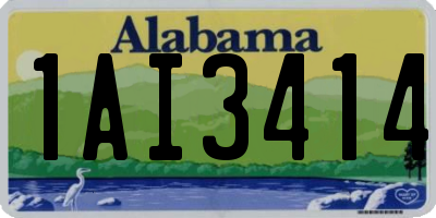 AL license plate 1AI3414