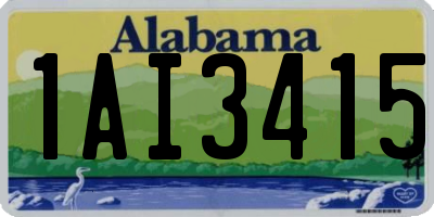 AL license plate 1AI3415