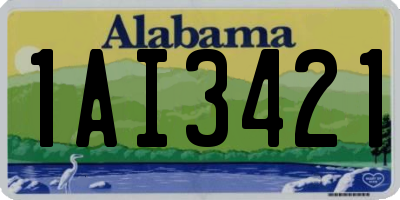 AL license plate 1AI3421
