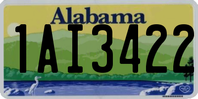 AL license plate 1AI3422