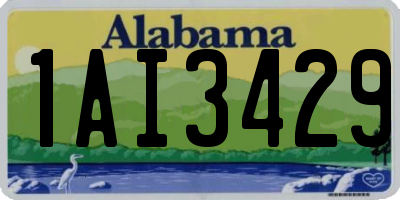 AL license plate 1AI3429