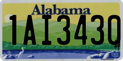 AL license plate 1AI3430
