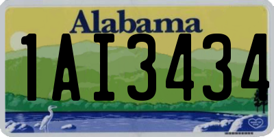 AL license plate 1AI3434