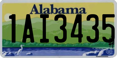 AL license plate 1AI3435