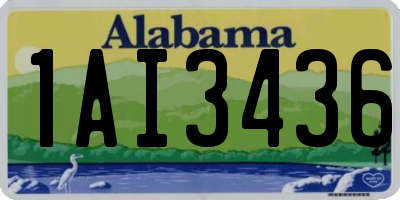 AL license plate 1AI3436