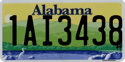 AL license plate 1AI3438