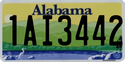 AL license plate 1AI3442