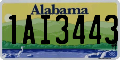 AL license plate 1AI3443
