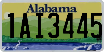AL license plate 1AI3445