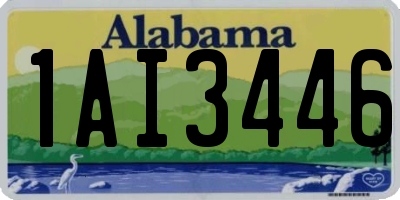 AL license plate 1AI3446