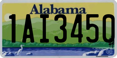 AL license plate 1AI3450