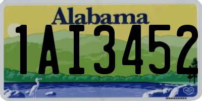 AL license plate 1AI3452