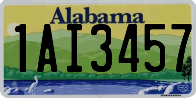 AL license plate 1AI3457