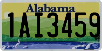 AL license plate 1AI3459