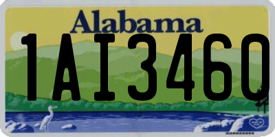 AL license plate 1AI3460