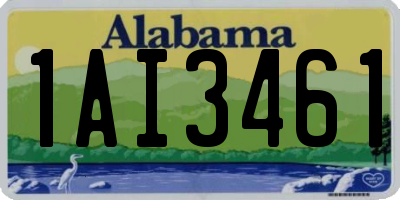 AL license plate 1AI3461