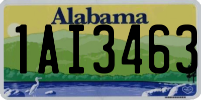 AL license plate 1AI3463