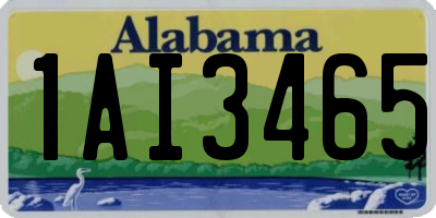 AL license plate 1AI3465