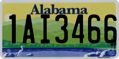 AL license plate 1AI3466