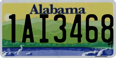 AL license plate 1AI3468