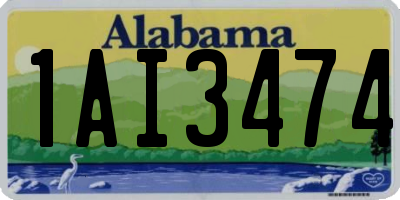 AL license plate 1AI3474