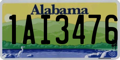AL license plate 1AI3476