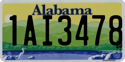 AL license plate 1AI3478