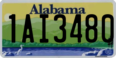 AL license plate 1AI3480