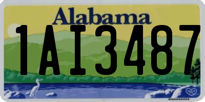 AL license plate 1AI3487