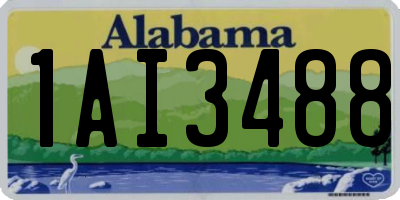 AL license plate 1AI3488