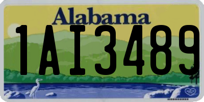 AL license plate 1AI3489