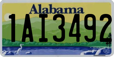 AL license plate 1AI3492