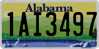 AL license plate 1AI3497
