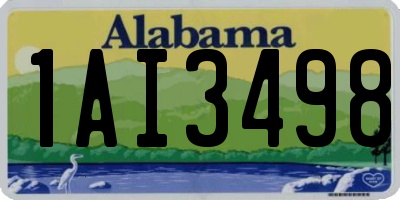 AL license plate 1AI3498