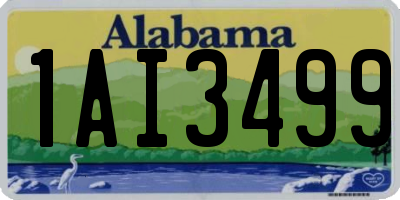 AL license plate 1AI3499