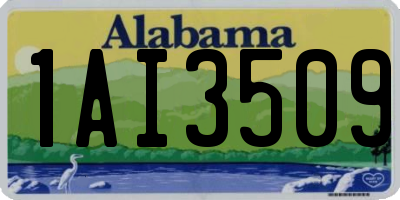 AL license plate 1AI3509