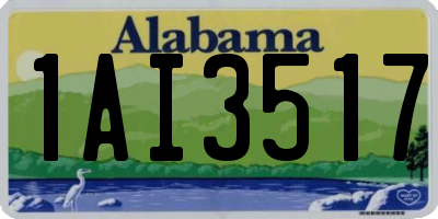 AL license plate 1AI3517