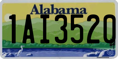 AL license plate 1AI3520