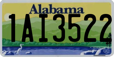AL license plate 1AI3522