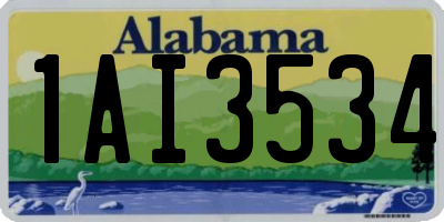AL license plate 1AI3534