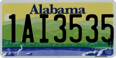 AL license plate 1AI3535