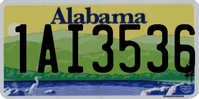 AL license plate 1AI3536